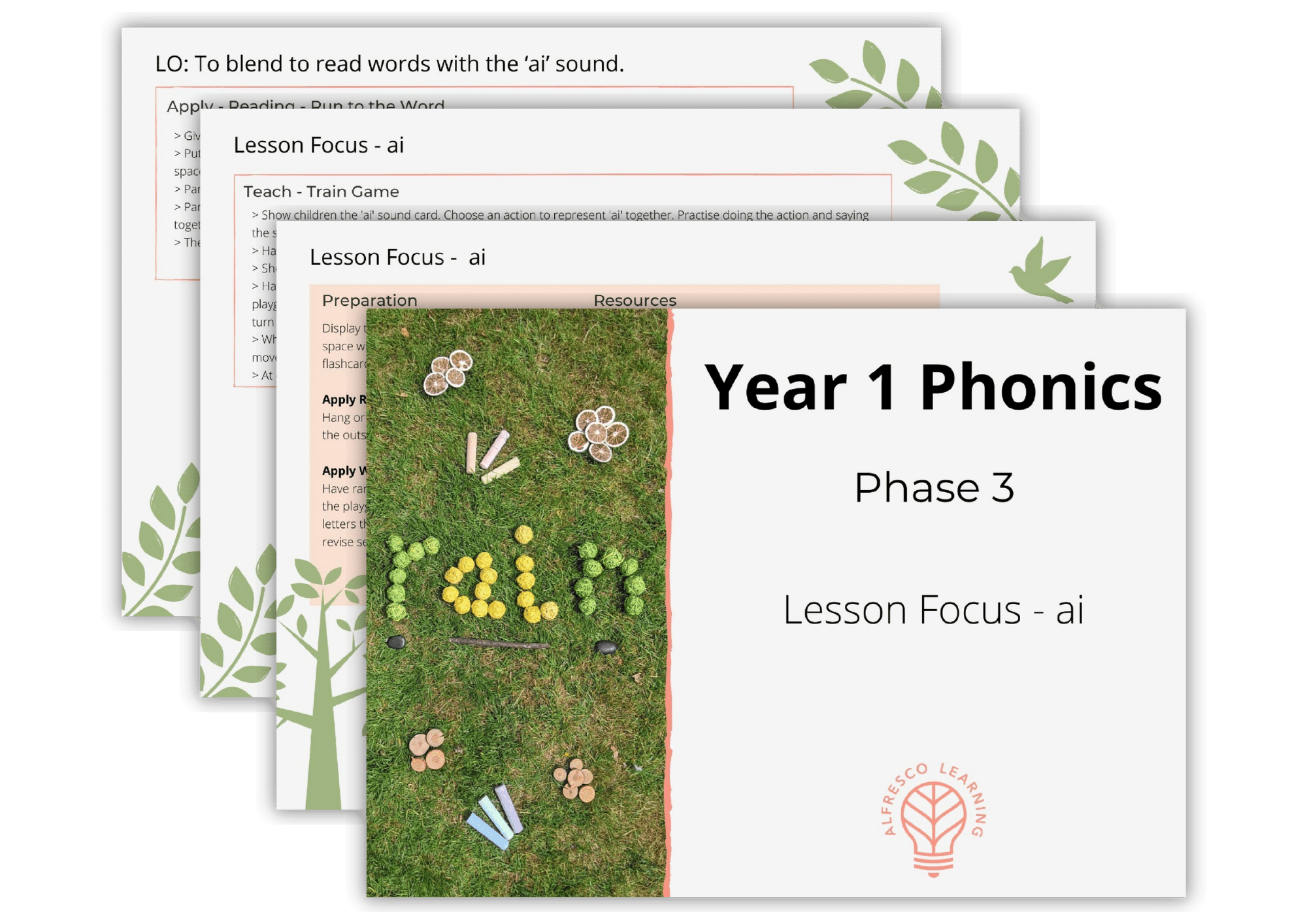 Taking Phase 3 ng, ai, ee, igh, oa Outdoors